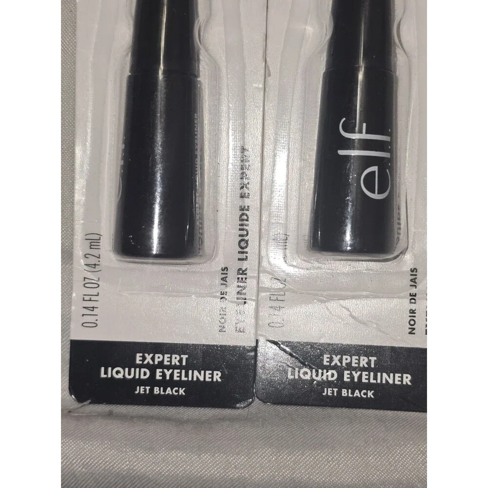 e.l.f. Expert Liquid Eyeliner, Charcoal 21706, PACK OF 2 - 0.14 Fl. Oz. Each